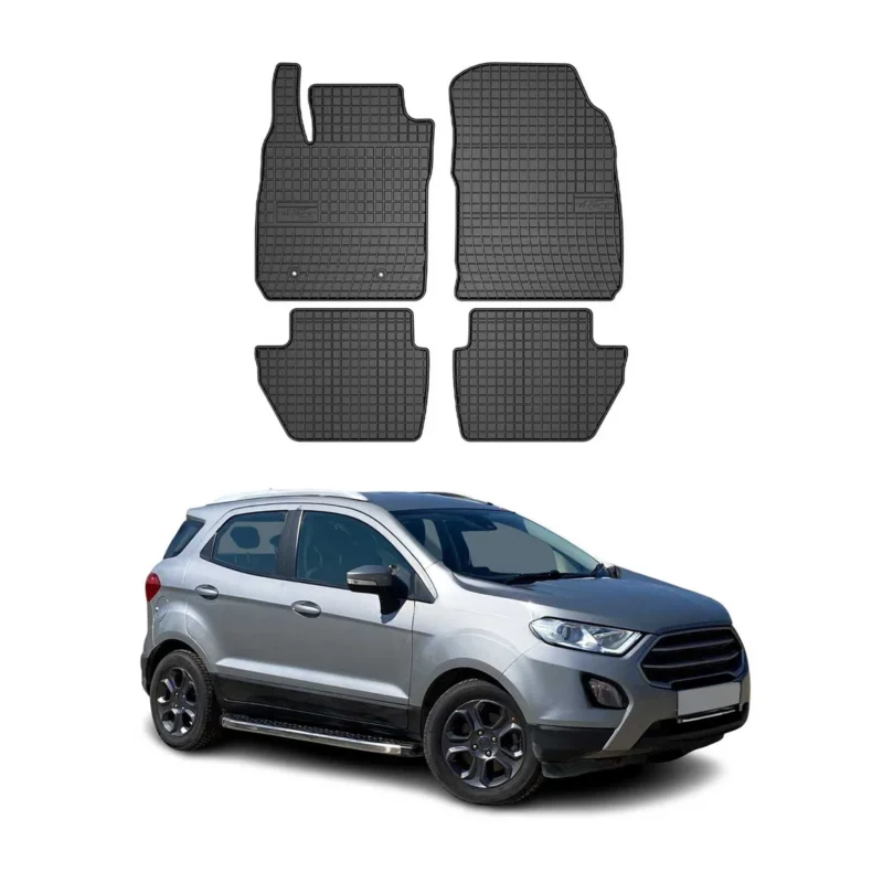 OMAC Gummi Fußmatten für Ford Ecosport 2017-2020 Automatten Gummi Schwarz 4tlg