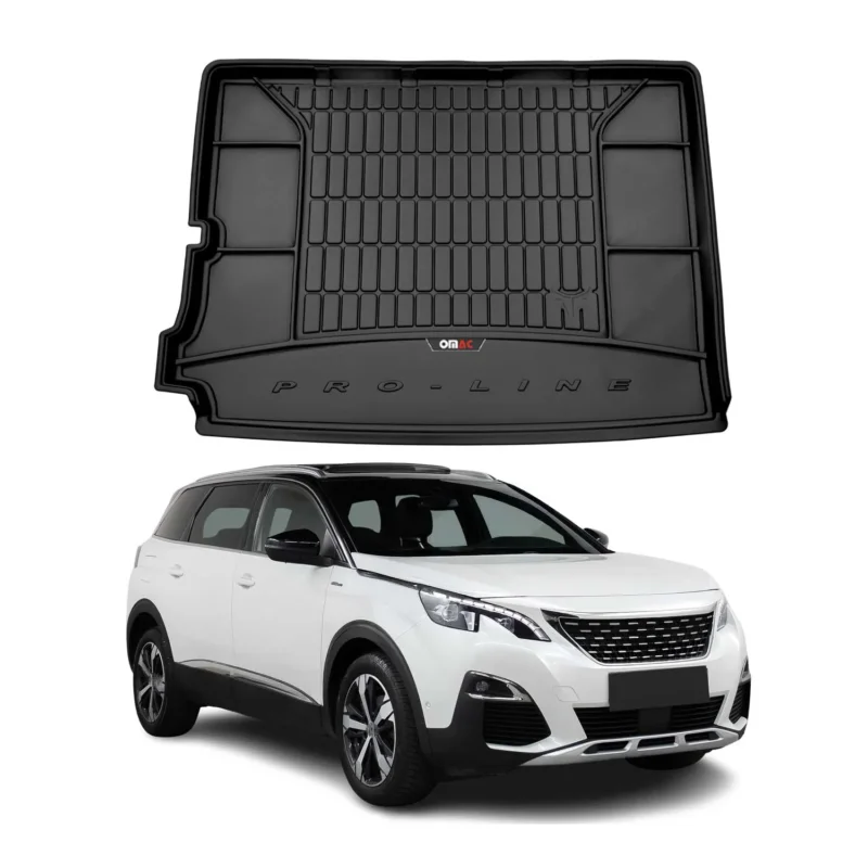 OMAC Gummi Kofferraumwanne für Peugeot 5008 2017-2024 TPE Laderaumwanne Schwarz