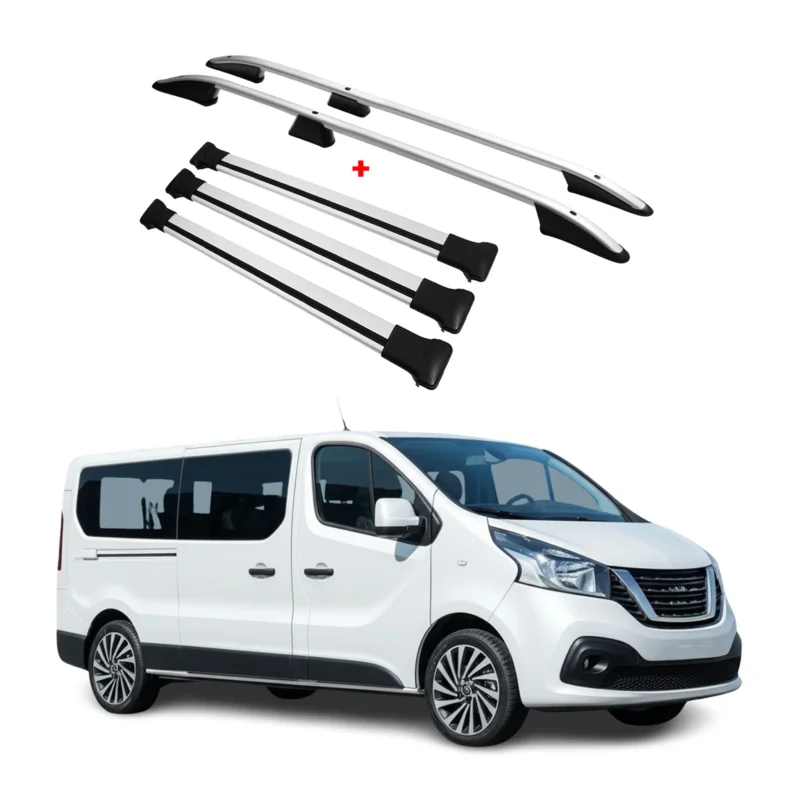 Dachreling + Dachträger für Nissan NV300 2016-2021 L2 Langer Aluminium Silber 5x