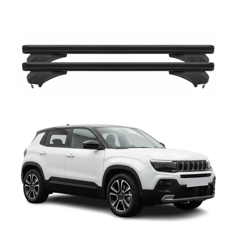 Menabo Dachträger für Jeep Avenger 2023-2026 Abschließbar Aluminium Schwarz 2tlg