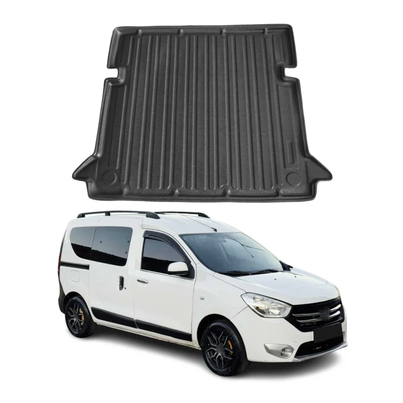 Kofferraumwanne Laderaumwanne für Dacia Dokker 2012-2021 Gummi TPE Schwarz