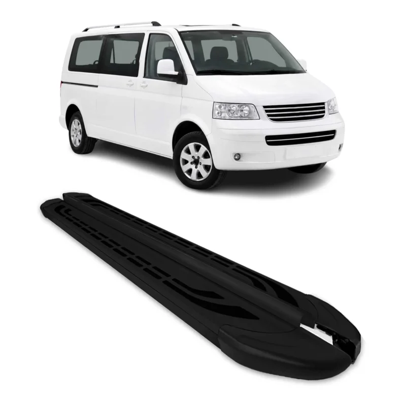 Trittbretter Seitenschweller für VW Multivan T5 2003-2015 L2 Aluminium Schwarz