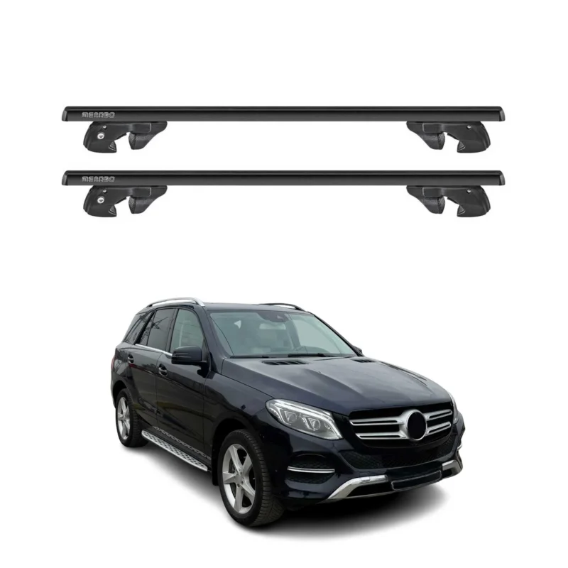 Dachträger für Mercedes M Klasse GLE W166 2012-2019 Pre-FL Alu TÜV Schwarz 2tlg