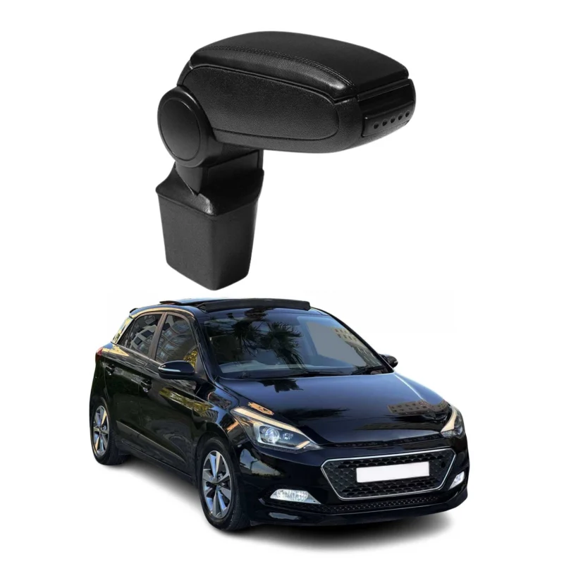 Mittelarmlehne Armlehne Mittelkonsole für Hyundai i20 2015-2020 PU-Leder Schwarz