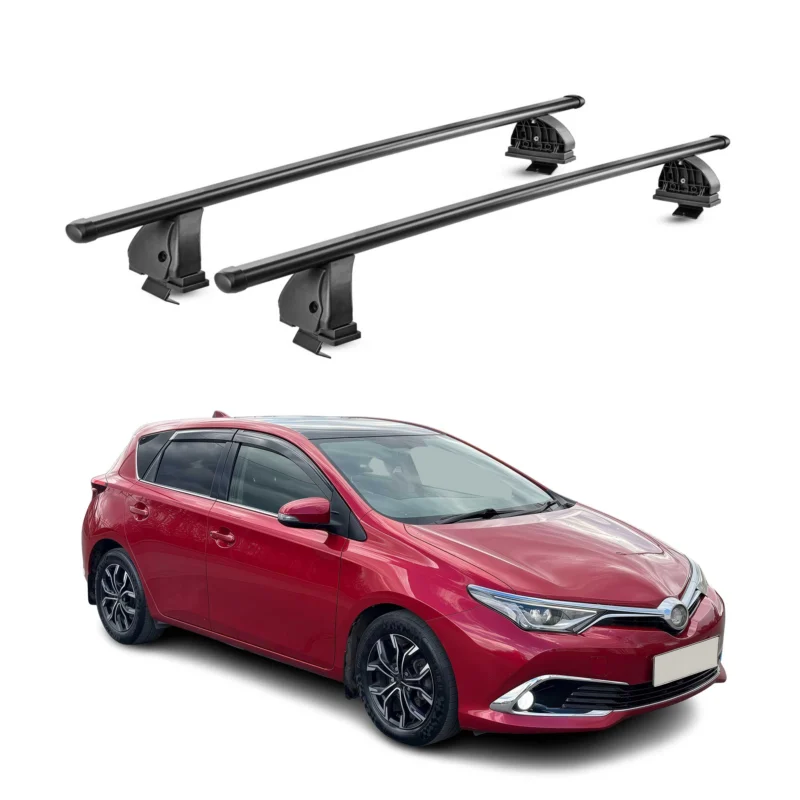 Stahl Dachträger für Toyota Auris II 2012-2018 TÜV Abschließbar 2tlg Schwarz