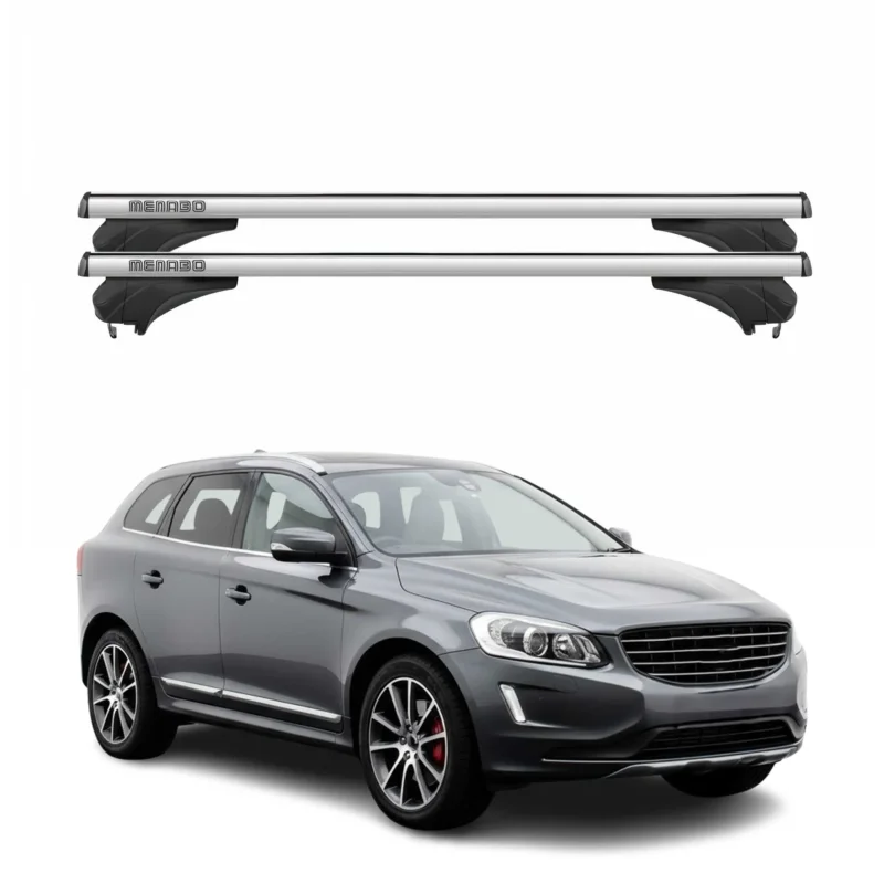 Menabo Dachträger Grundtäger für Volvo XC60 I 2014-2017 FL Aluminium Silber 2tlg