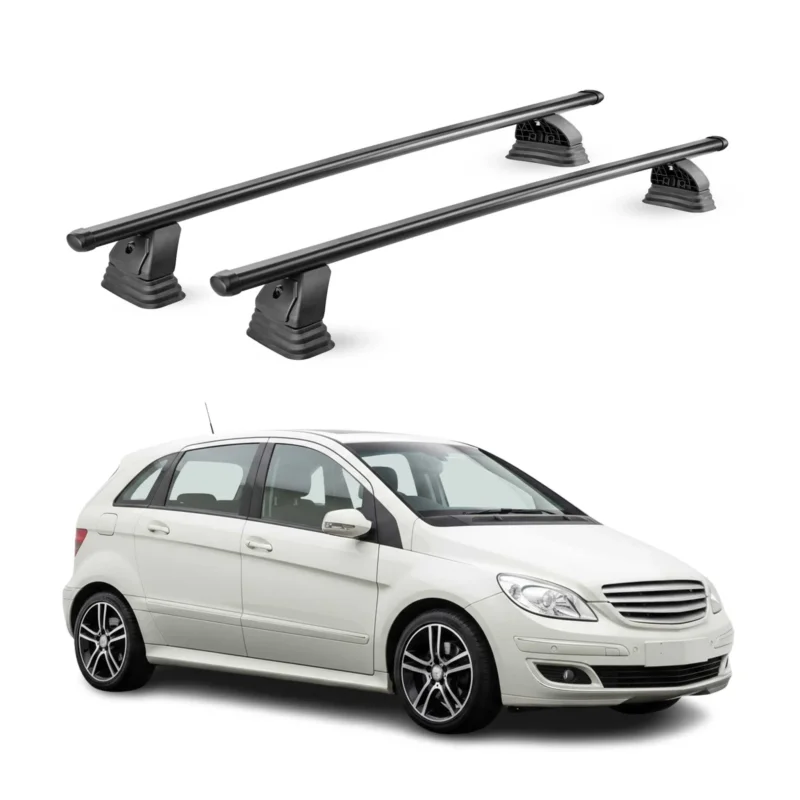 Stahl Dachträger für Mercedes B Klasse W245 2005-2011 TÜV 75 kg 2tlg Schwarz