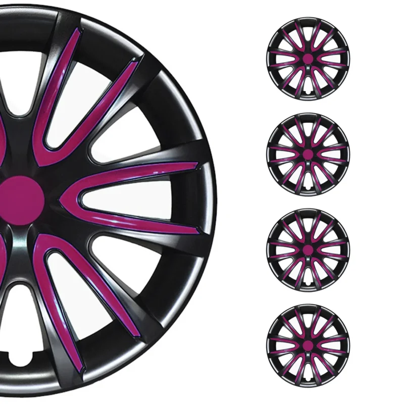 4x Radblenden Radkappen Radzierblenden für 16" Zoll Schwarz Lila
