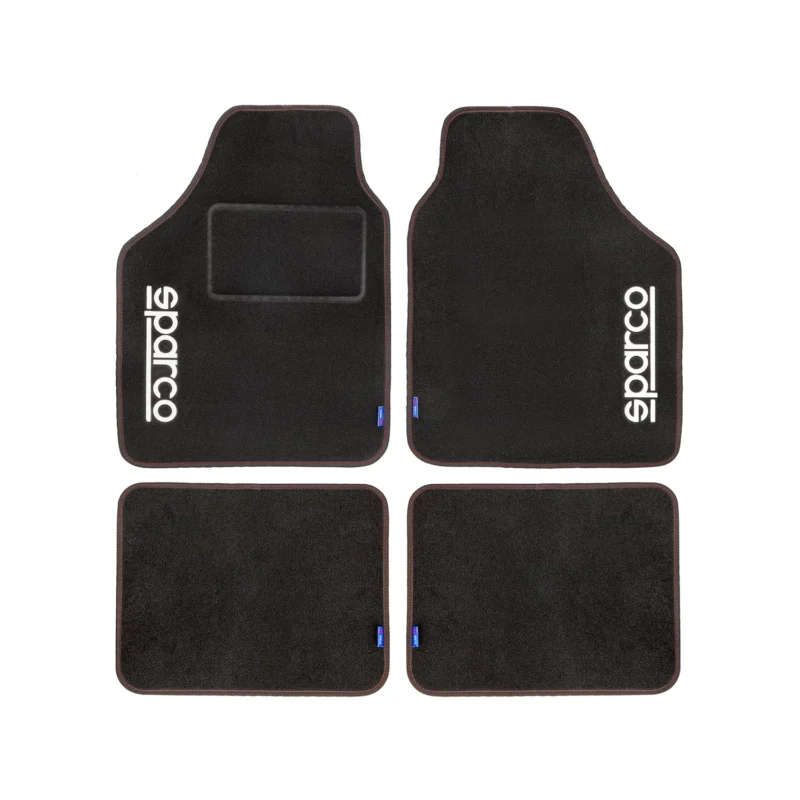 SPARCO Fußmatten Automatten Universal Rot Linie Autoteppich Alwettermatten 4x