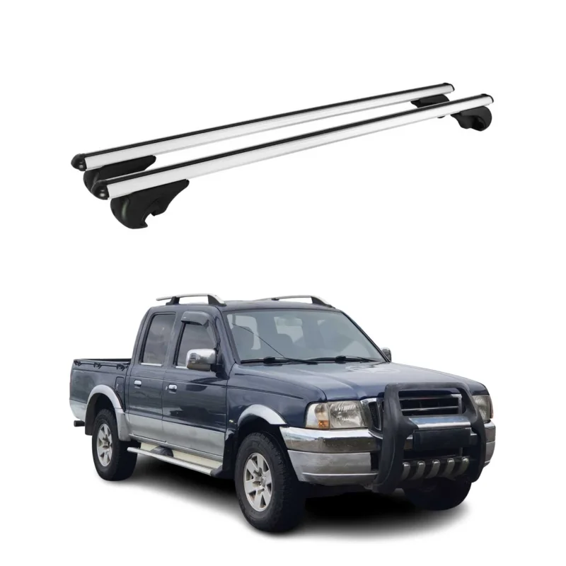 Dachträger Grundträger für Ford Ranger I 1998-2006 TÜV Aluminium Silber 2tlg