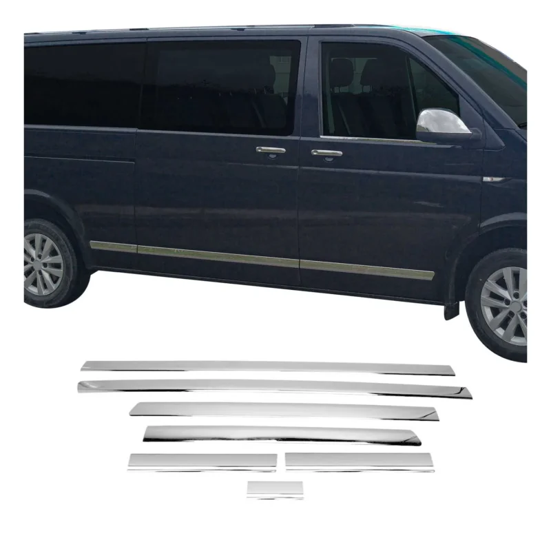 Seitentürleiste Türschutz für VW Transporter T5 2003-2015 Einzeltür L2 Chrom