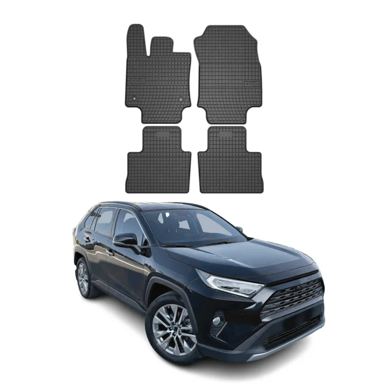 OMAC Gummi Fußmatten für Toyota RAV4 2019-2025 Automatten Gummi Schwarz 4tlg