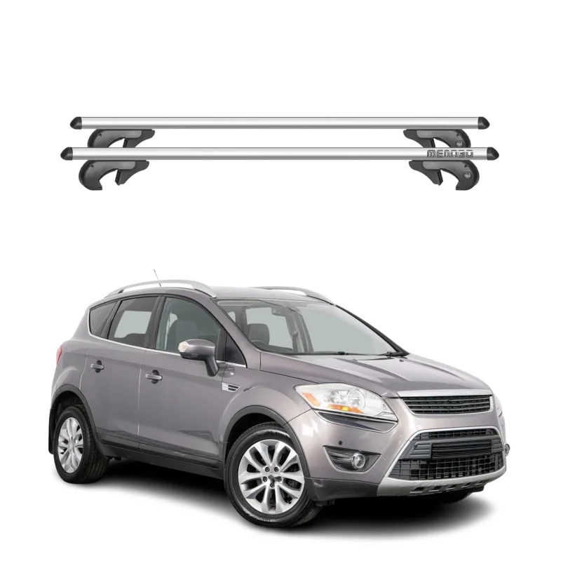 Menabo Dachträger Grundtäger für Ford Kuga I 2008-2012 90kg Alu Silber 2 tlg