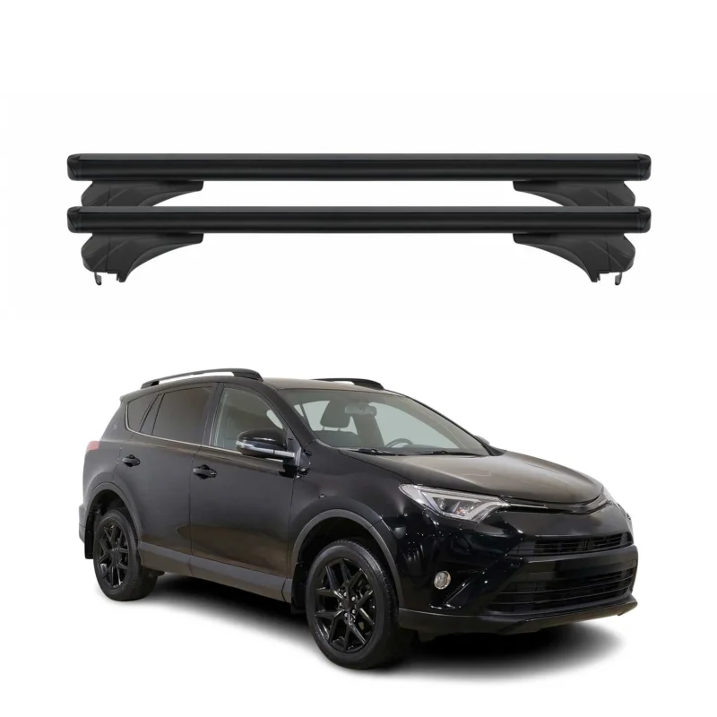 Menabo Dachträger Grundtäger für Toyota RAV4 XA50 2019-2025 Aluminium Schwarz 2x