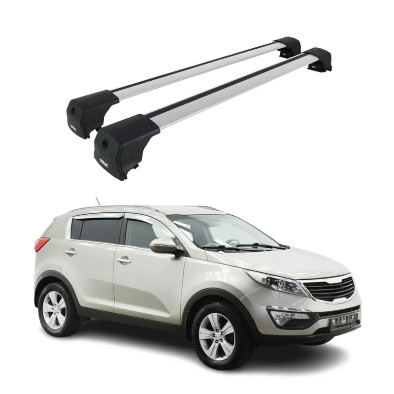 Dachträger Gepäckträger für Kia Sportage 2010-2015 ABE Aluminium Silber