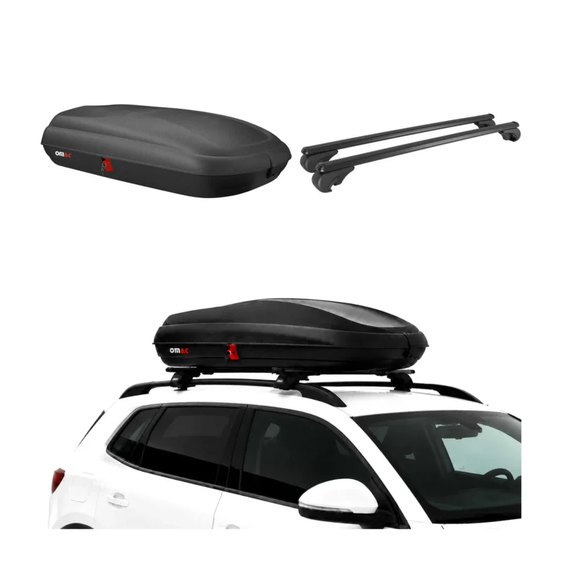 Carbonlook Dachbox 320L + Alu Dachträger Seat Ateca 2016-2026 Schwarz