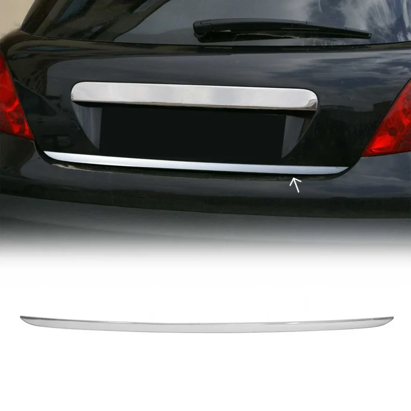 Kofferraumleiste Heckleiste für Peugeot 207 2006-2015 Untere Chrom Edelstahl