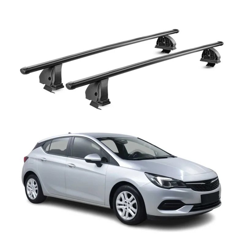 Stahl Dachträger für Opel Astra K 2015-2021 TÜV Abschließbar 75 kg 2tlg Schwarz