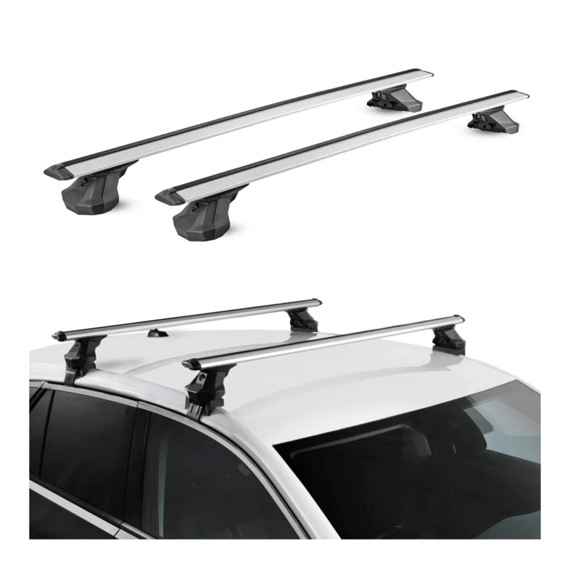 Dachträger für Renault Mégane IV 2016-2024 Aluminium 2 Stück 75 kg TÜV Silber