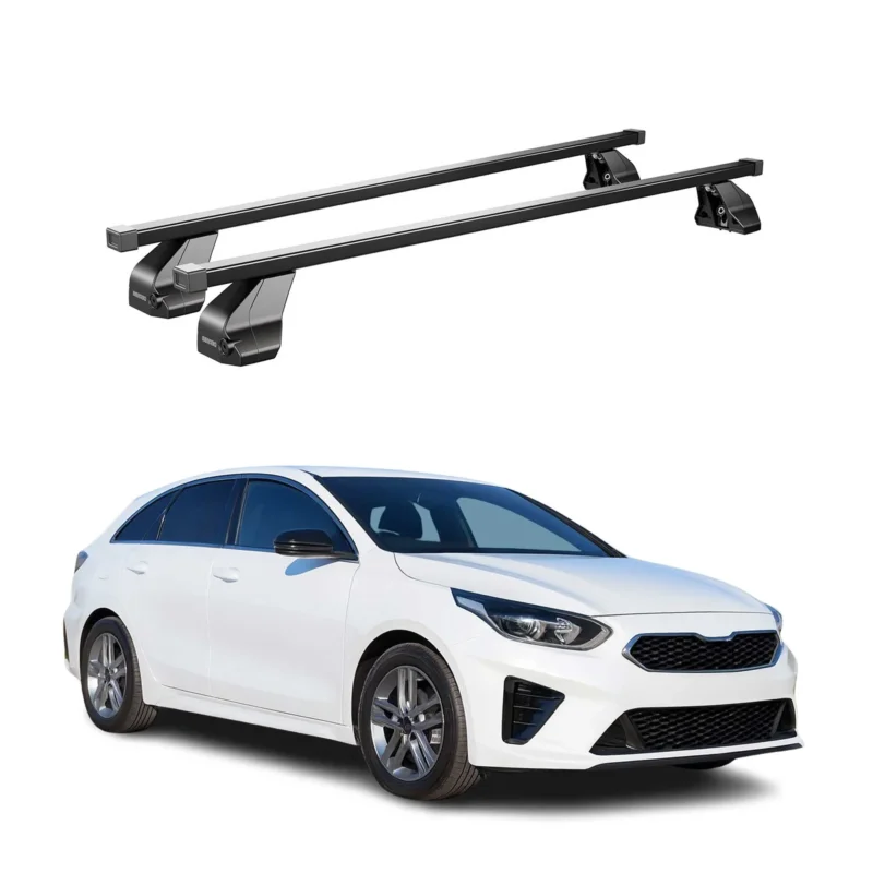 Menabo Dachträger Grundtäger für Kia Pro Ceed 2019-2026 75kg Stahl Schwarz 2 tlg