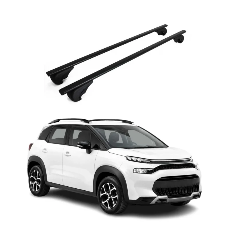 Dachträger Grundträger für Citroen C3 Aircross I 2017-2024 Stahl Schwarz 2tlg