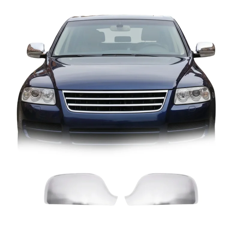 Spiegelkappen Spiegelabdeckung für VW Touareg I 2002-2010 Edelstahl Chrom 2tlg
