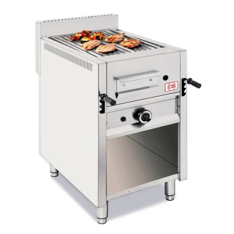 CB-Italy Lavastein-Gasgrill I-47 MOB mit Unterschrank (Fischgrillrost)