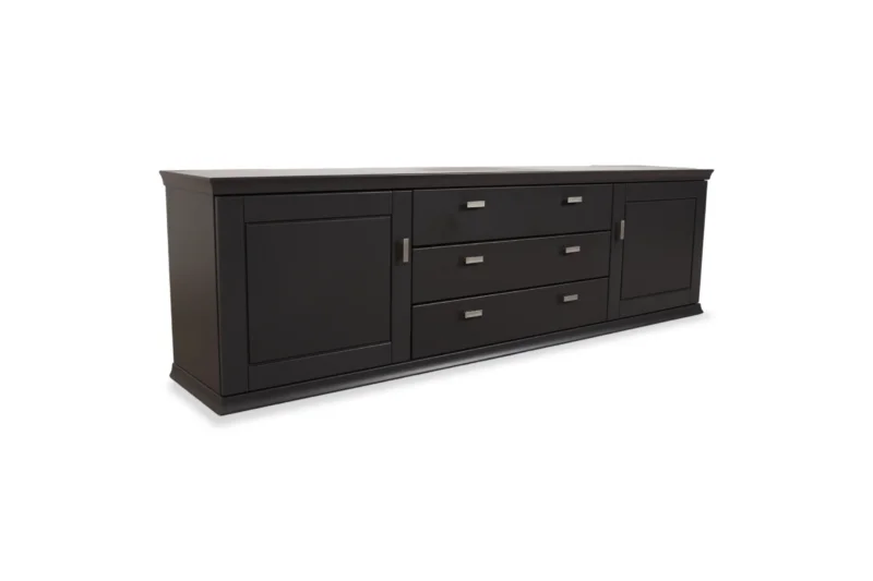 Musterring Holz Sideboard Schwarz Anthrazit 214 x 63 cm