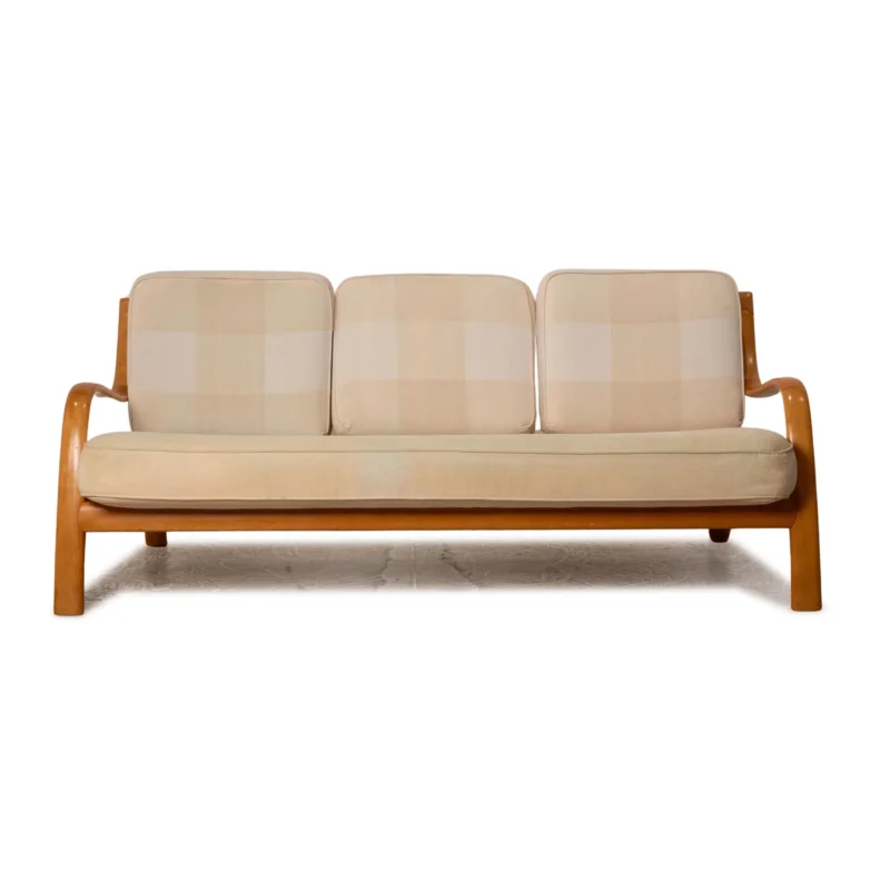 Musterring Stoff Dreisitzer Creme Sofa Couch