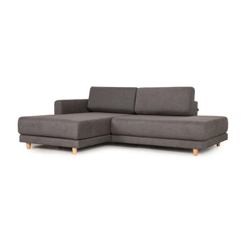 MYCS TYME Stoff Ecksofa Grau Sofa Couch