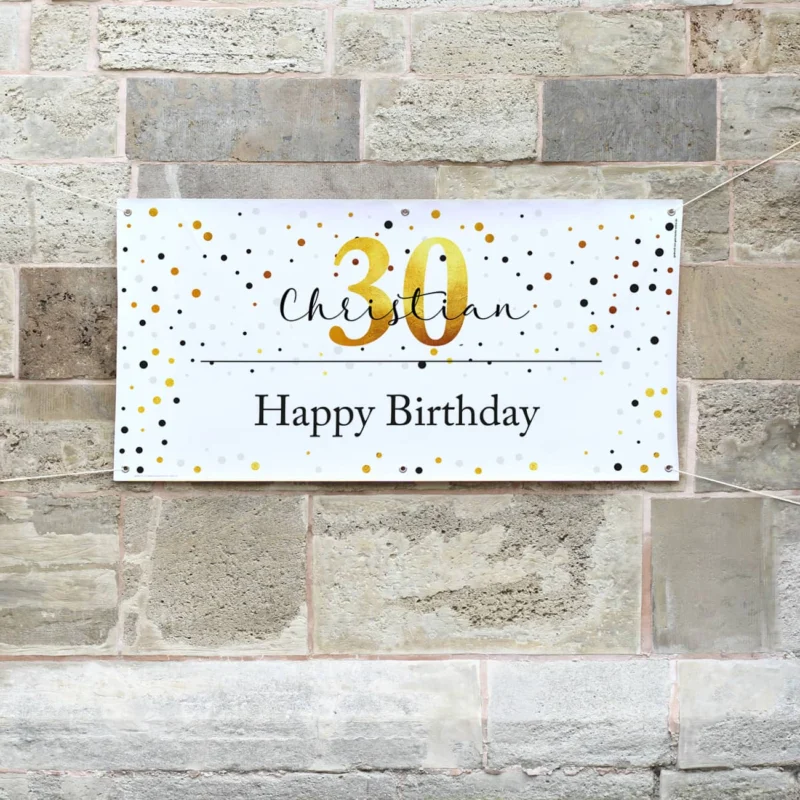 Persönliches Banner zum Geburtstag