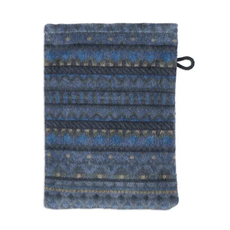 Waschlappen "Geometric Print" - 16x22 cm (Dark Blue)