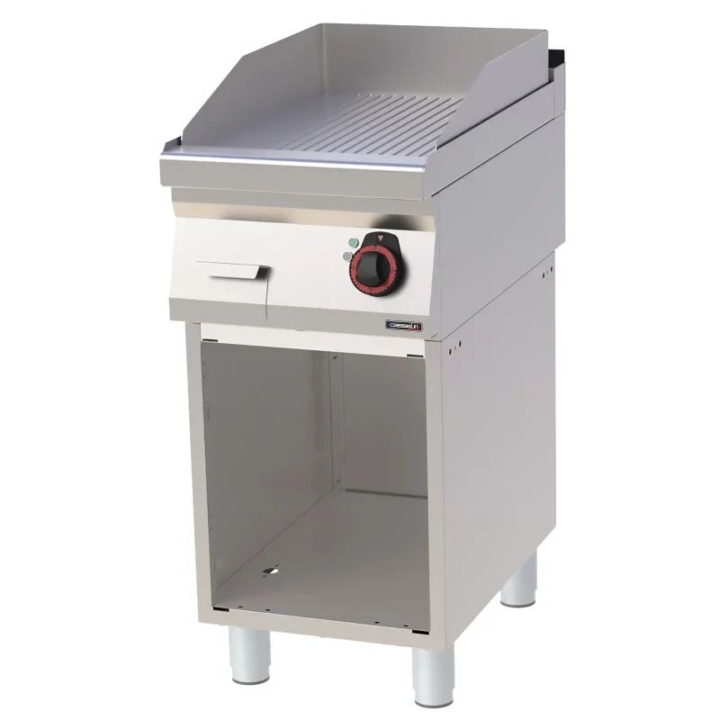 Casselin Snackplatte Chrom gerillt mit Unterbau 40 - Linie 700