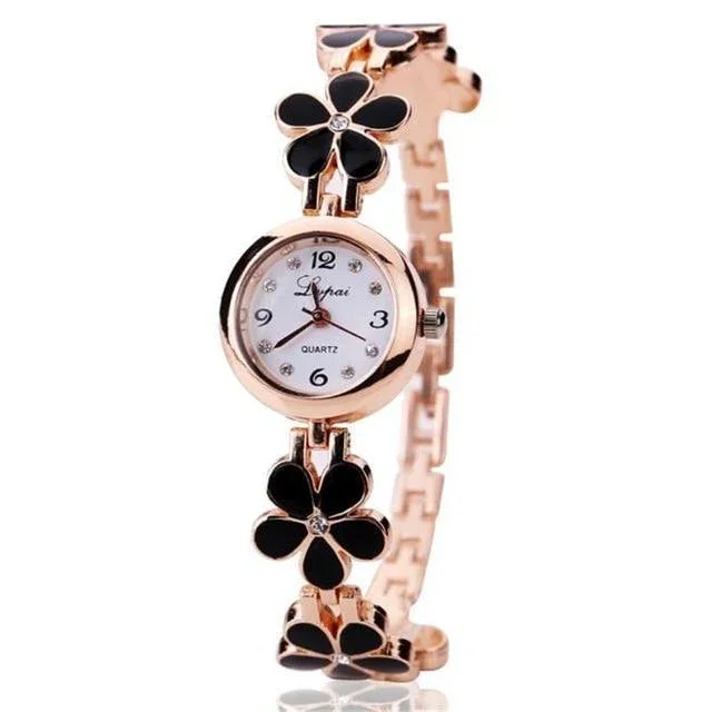 Karnz | Exklusive Blumenband Zarte Frauen Geschenk Uhr