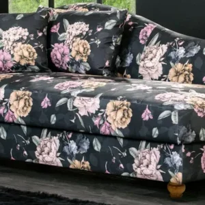Max Winzer Evelyn Recamiere Armlehne links Flachgewebe Buche nussbaum dunkel lackiert