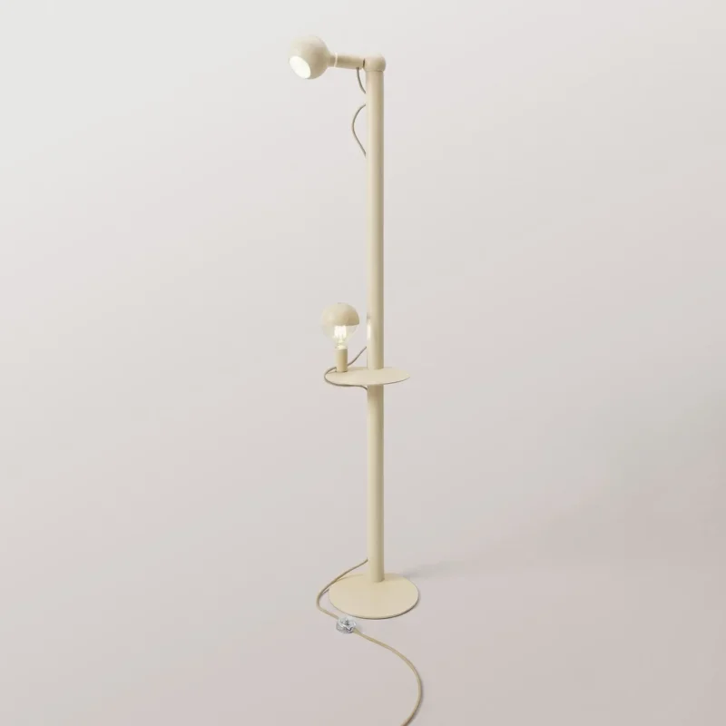Rocco XXL - Lampada da terra con lampadina Maria e Camo - Panna