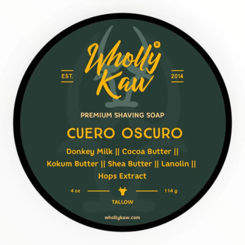Rasierseife, Cuero Oscuro, 114 g.
