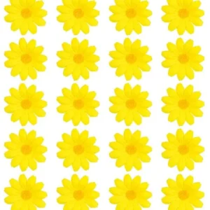 Set Van 20 Decoratieve Gele Bloemen van Widmann koop je bij Partywinkel
