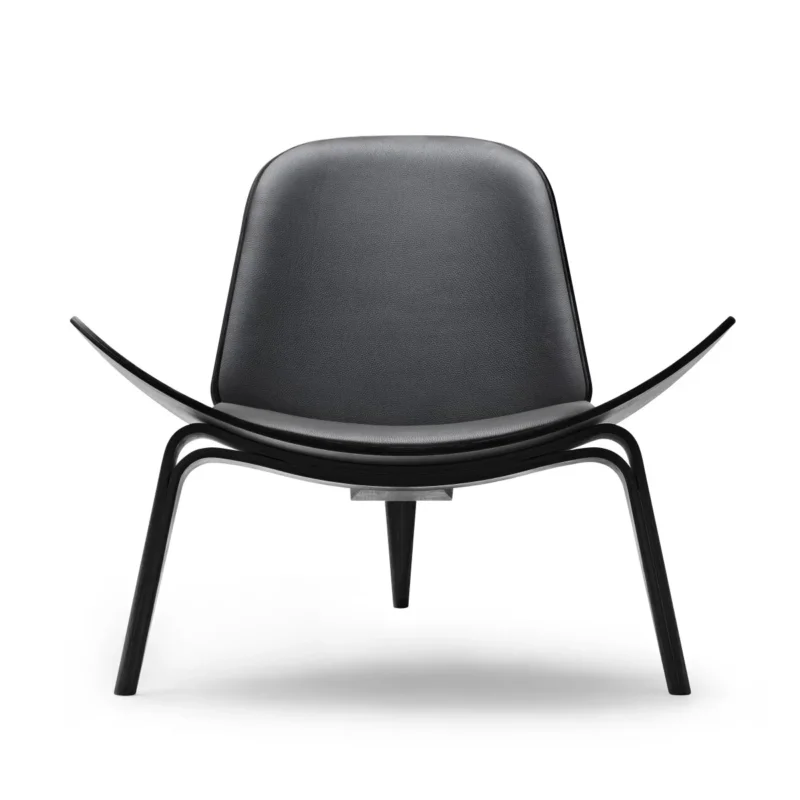 CH07 Shell Chair, Eiche schwarzbemalt/Thor 301 von Hans J. Wegner
