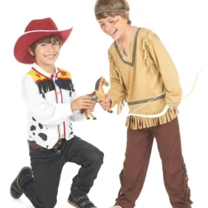Cowboy und Indianer Partnerkostüm für Kinder