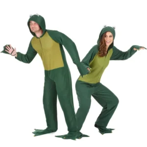 Frosch-Paarkostüm mit Kapuzen-Overall