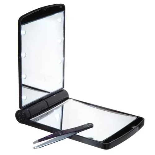 UNIQ Taschenspiegel / Make-up-Spiegel mit LED-Licht – | Fashiongirl