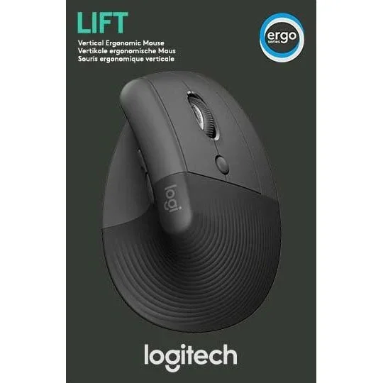 Logitech - Computermaus Maus für Rechtshänder Lift Right BT,wireless,ergonom