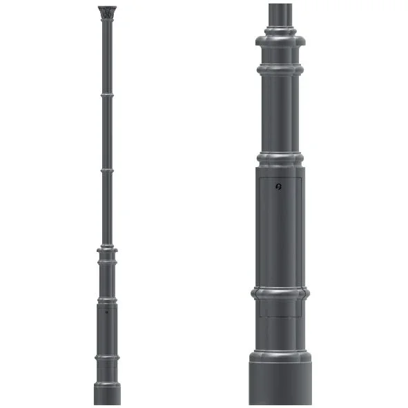 Leipziger Leuchten - Lichtmast Ziermast Z76mm 9.955.2214.70AFQ DB703 L3260mm