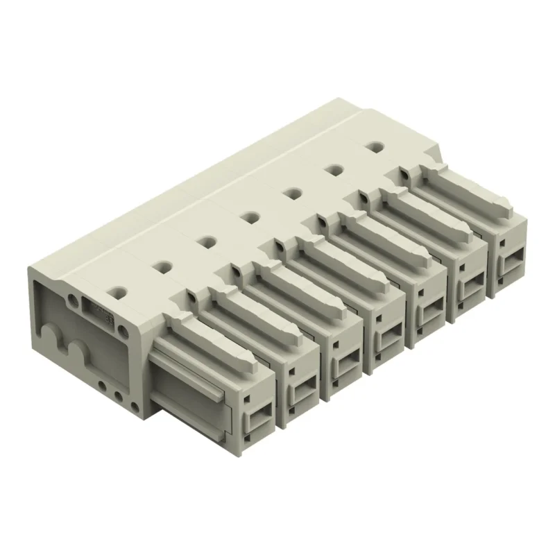 WAGO - Leiterplattensteckverbinder THTFederleiste abgewinkelt 831-3527 Maß 7,62mm,lgr − 12 Stück