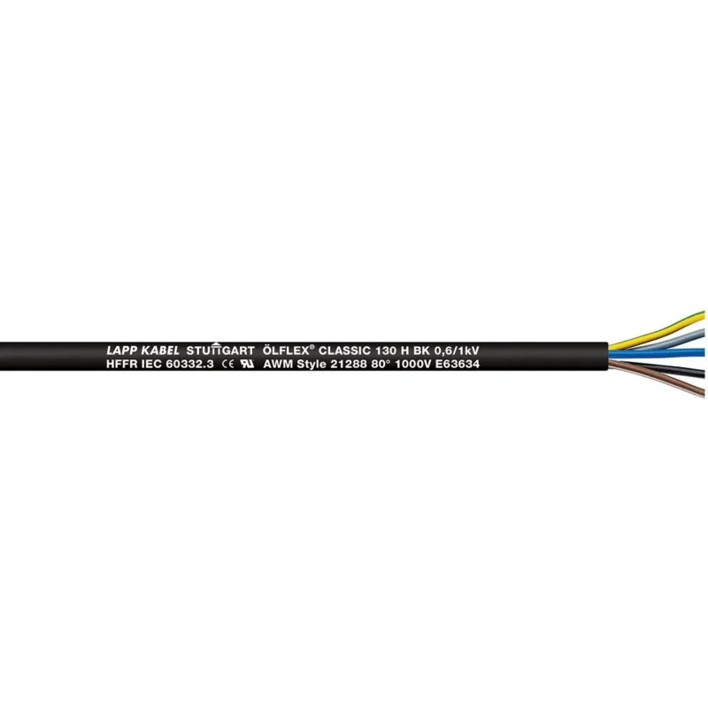 Lapp Kabel&Leitung - Energiekabel >= 1 kV, für ortsveränderlichen Einsatz ÖLFLEX CLASSIC 130 H BK 1123412 0,6/1 kV 4G1