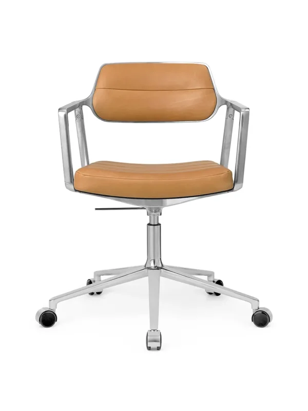 VIPP453 Swivel+ Chair m/Rollen, camel Leder von Vipp