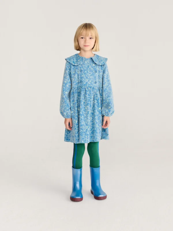 Sketchy Flowers all over corduroy dress